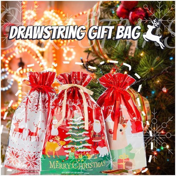 gift wrap 15pcs pvc drawstring merry christmas santa claus bags large gold silver goods cookies candy packaging bag drop
gift wrap 15pcs pvc drawstring merry christmas santa claus bags large gold silver goods cookies candy packaging bag drop