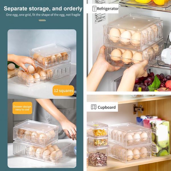 grid drawer-type tray holder home kitchen container breathable stackable eggs storage box dustproof fresh space saving
grid drawer-type tray holder home kitchen container breathable stackable eggs storage box dustproof fresh space saving