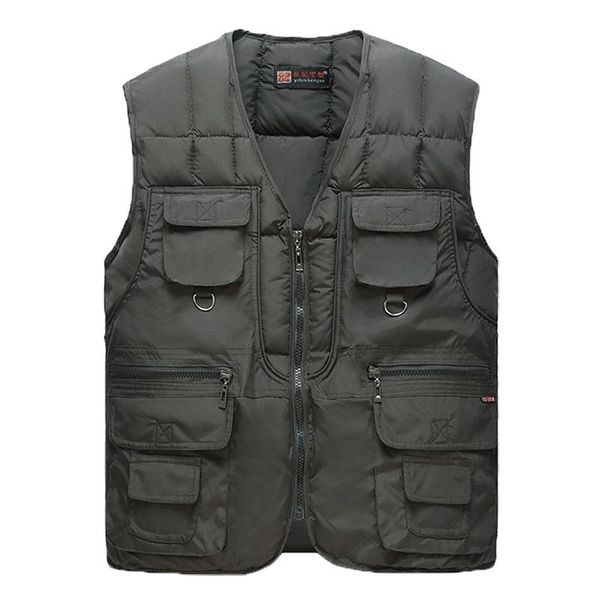 men's vests vest man winter with many pockets male sleeveless jacket men fashion zipper cotton warm pro journalist waistcoat mens, Black;white
men's vests vest man winter with many pockets male sleeveless jacket men fashion zipper cotton warm pro journalist waistcoat mens, Black;white
