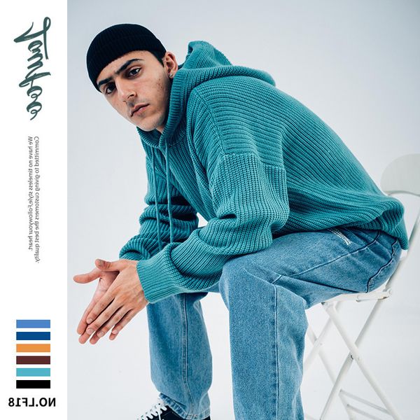 winter 2021 autumn lawfoo fashion brand solid color hooded knitted sweater loose men's hoodie, Black
winter 2021 autumn lawfoo fashion brand solid color hooded knitted sweater loose men's hoodie, Black