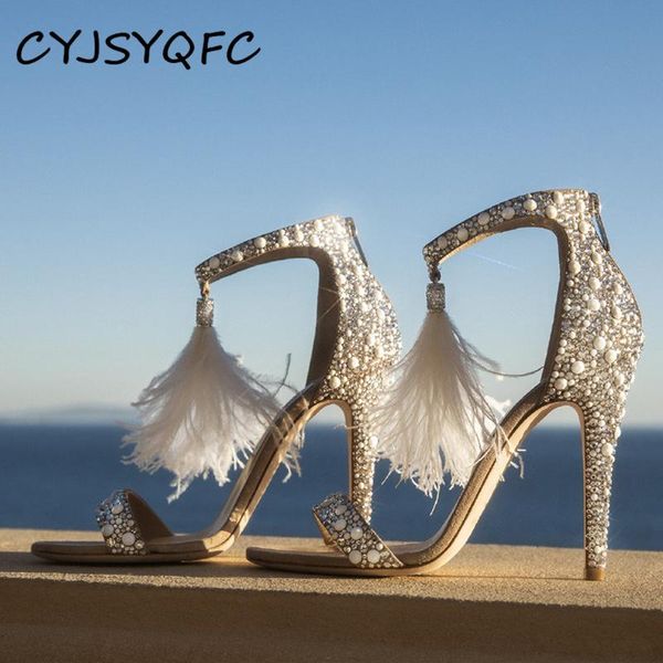 dress shoes cyjsyqfc women sandals fashion luxurious rhinestone white feather pearl super high heel lady peep toe bride wedding pumps, Black
dress shoes cyjsyqfc women sandals fashion luxurious rhinestone white feather pearl super high heel lady peep toe bride wedding pumps, Black
