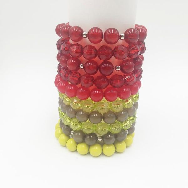 5pcs boho glass crystal circle beads elastic acrylic beaded bracelet set red green stretch stack bracelets bangles for wo bangle, Black
5pcs boho glass crystal circle beads elastic acrylic beaded bracelet set red green stretch stack bracelets bangles for wo bangle, Black
