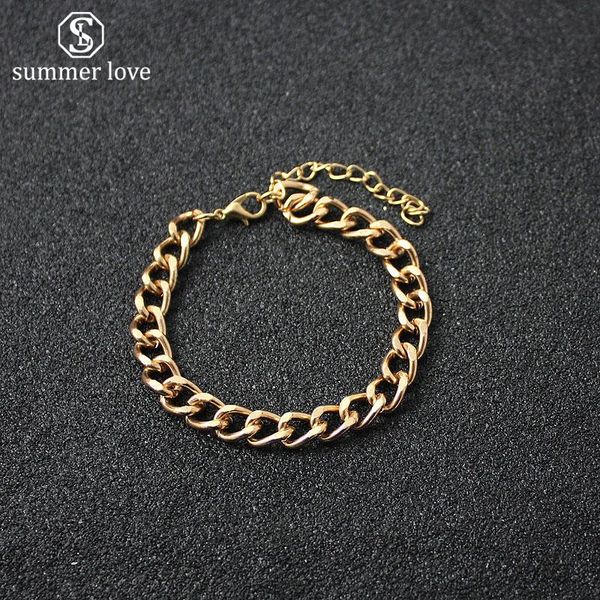 link, chain fashion cuban link bracelet for men women simple hippie hip hop gold silver color jewelry party gifts, Black
link, chain fashion cuban link bracelet for men women simple hippie hip hop gold silver color jewelry party gifts, Black