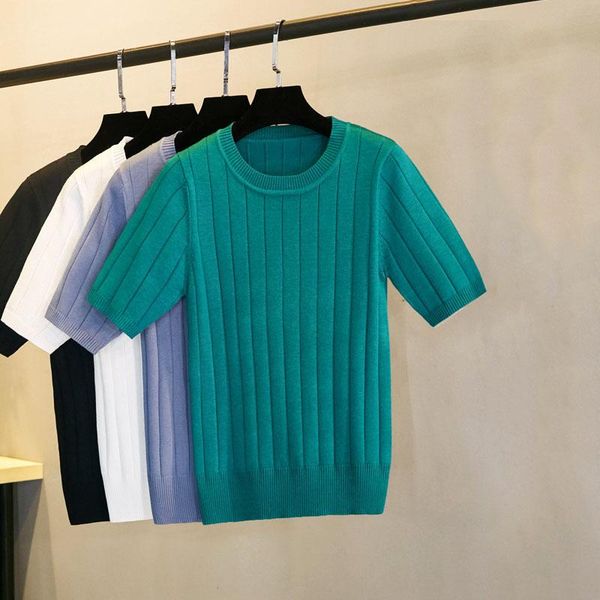 women's sweaters women plus size thin kitted short sleeve crop pullover sueter mujer womens oversized sweater korean girls, White;black
women's sweaters women plus size thin kitted short sleeve crop pullover sueter mujer womens oversized sweater korean girls, White;black