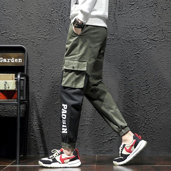 men's pants fashion beam men large size cotton casual ankle length tooling style, Black
men's pants fashion beam men large size cotton casual ankle length tooling style, Black