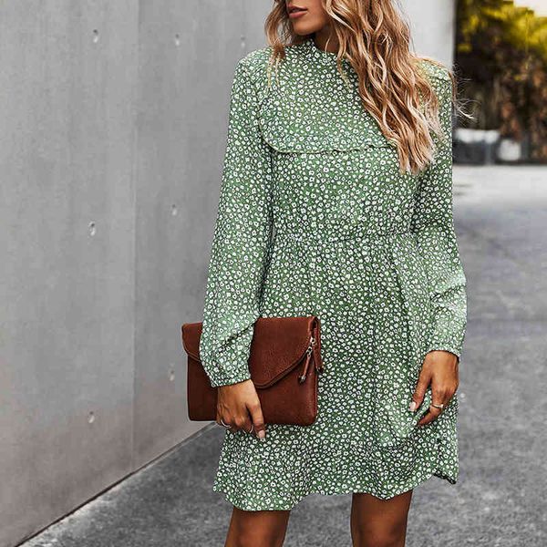 ruffles vintage green dress women's elegant slim fit floral printed dress autumn winter dresses for women vestidos de mujer 210514, Black;gray
ruffles vintage green dress women's elegant slim fit floral printed dress autumn winter dresses for women vestidos de mujer 210514, Black;gray