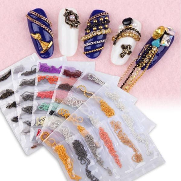 6grids/pack metal chain nail art 50cmx6 multi-colored ring 3d decoration charm studs jds101, Silver;gold
6grids/pack metal chain nail art 50cmx6 multi-colored ring 3d decoration charm studs jds101, Silver;gold