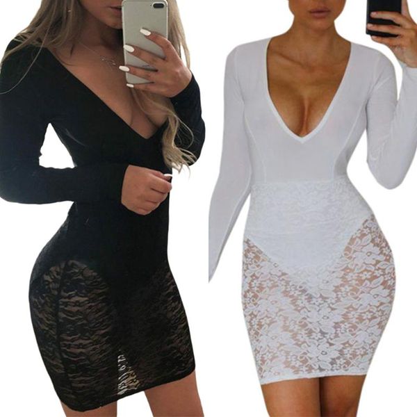 casual dresses 2021 women's bodycon mini dress long sleeve deep v neck lace patchwork for party holidays black/ white s//l, Black;gray
casual dresses 2021 women's bodycon mini dress long sleeve deep v neck lace patchwork for party holidays black/ white s//l, Black;gray