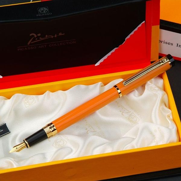 fountain pens picasso 908 orange and golden century pioneer fine nib pen with original box
fountain pens picasso 908 orange and golden century pioneer fine nib pen with original box