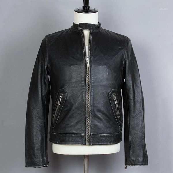 men's leather & faux 2021 casual vintage genuine jacket men black cowskin short stand collar motorcycle biker real coat
men's leather & faux 2021 casual vintage genuine jacket men black cowskin short stand collar motorcycle biker real coat