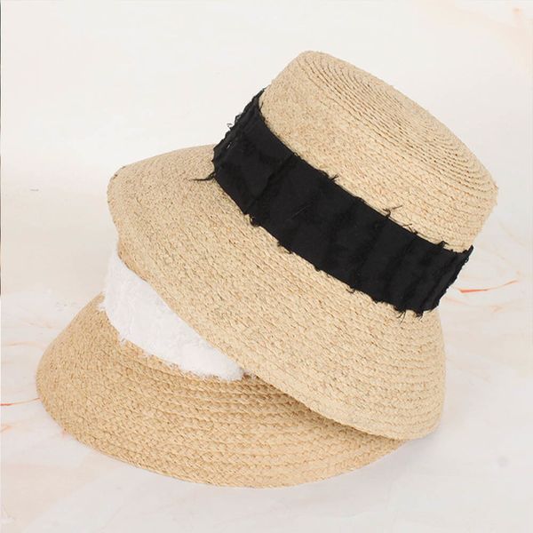 wide brim hats elegant womens maize raffia flat white black band summer sun beach cap couture ascot ztpy, Blue;gray
wide brim hats elegant womens maize raffia flat white black band summer sun beach cap couture ascot ztpy, Blue;gray