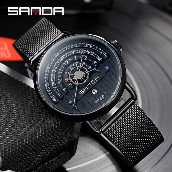 wristwatches sanda creative men sports watches personality trend big turntable male quartz wrist watch manufacturers relogio masculino, Slivery;brown
wristwatches sanda creative men sports watches personality trend big turntable male quartz wrist watch manufacturers relogio masculino, Slivery;brown