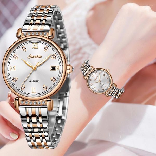 wristwatches sunkta 2021 women watch rose gold ladies wristwatch stainless steel bracelet classic fashion female clock drop, Slivery;brown
wristwatches sunkta 2021 women watch rose gold ladies wristwatch stainless steel bracelet classic fashion female clock drop, Slivery;brown