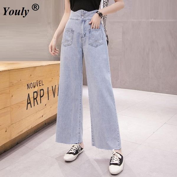 women's jeans casual straight wide leg woman slim denim loose pants double-breasted high waist long women plus size, Blue
women's jeans casual straight wide leg woman slim denim loose pants double-breasted high waist long women plus size, Blue