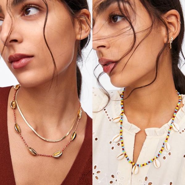 chains 2021 color shell chain necklace multilayer alloy metal beads gold pendant for women trend female jewelry, Silver
chains 2021 color shell chain necklace multilayer alloy metal beads gold pendant for women trend female jewelry, Silver