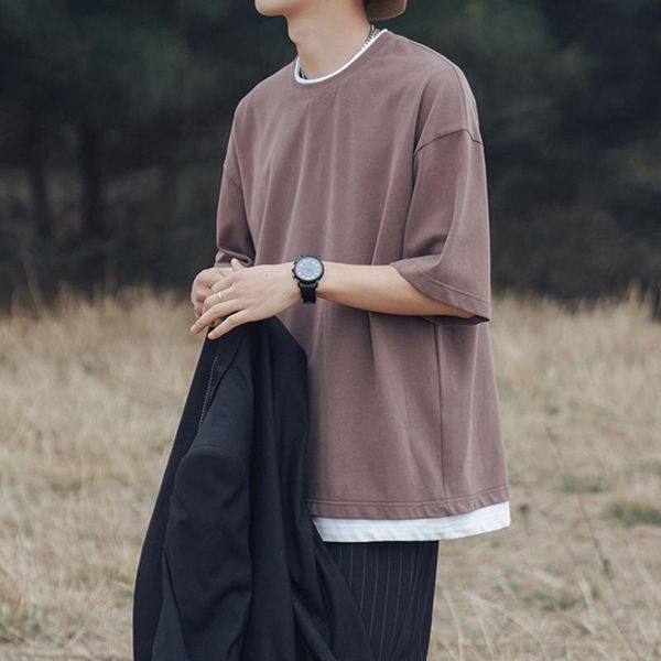 men's t-shirts korean minimalist style man t-shirt fashion casual fake two pieces short sleeve layered soild color t shirt 2021, White;black
men's t-shirts korean minimalist style man t-shirt fashion casual fake two pieces short sleeve layered soild color t shirt 2021, White;black