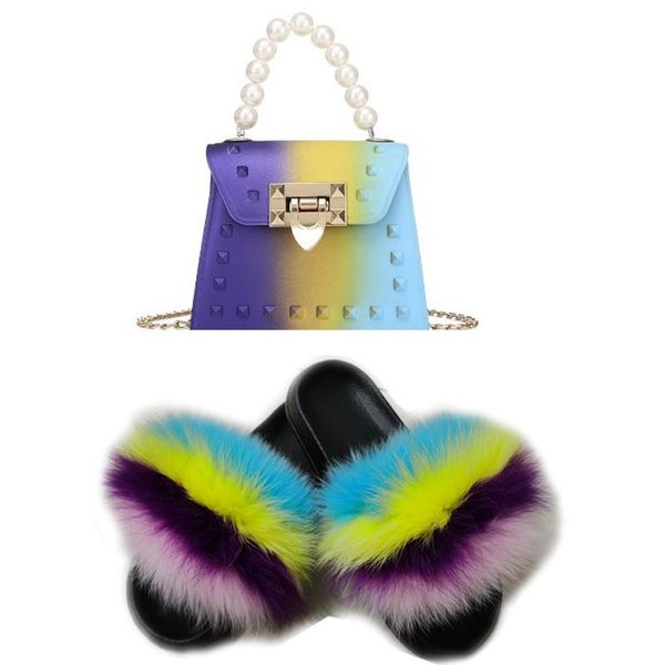 slippers jelly bag coin purse colorful gradient handbag pearl shoulderbag fur slides set lady furry women shoes sandals, Black
slippers jelly bag coin purse colorful gradient handbag pearl shoulderbag fur slides set lady furry women shoes sandals, Black