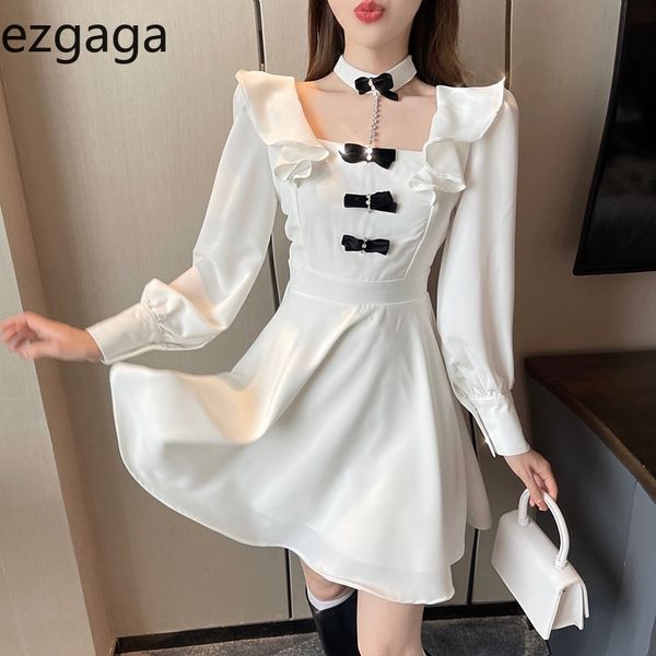 ezgaga elegant dress women spring fashion halter long sleeve hollow out bowknot bead ruffled girl high waist dress vestidos 210430, Black;gray
ezgaga elegant dress women spring fashion halter long sleeve hollow out bowknot bead ruffled girl high waist dress vestidos 210430, Black;gray
