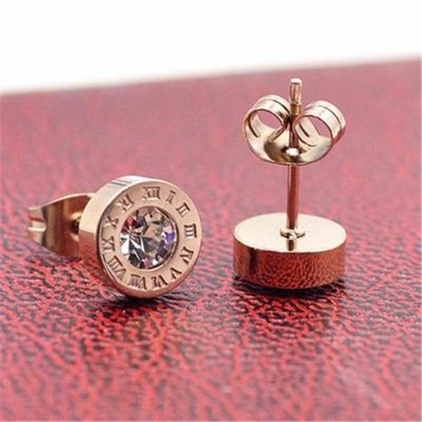stud 1pair roman alphabet single drill earstud titanium steel rose gold round earrings for men women, Golden;silver
stud 1pair roman alphabet single drill earstud titanium steel rose gold round earrings for men women, Golden;silver