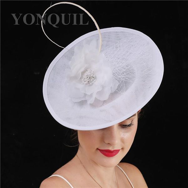headpieces bride white wedding big hat with veils fascinator cap fashion flower headwear women marriage party dinner headpiece headbands, Silver
headpieces bride white wedding big hat with veils fascinator cap fashion flower headwear women marriage party dinner headpiece headbands, Silver