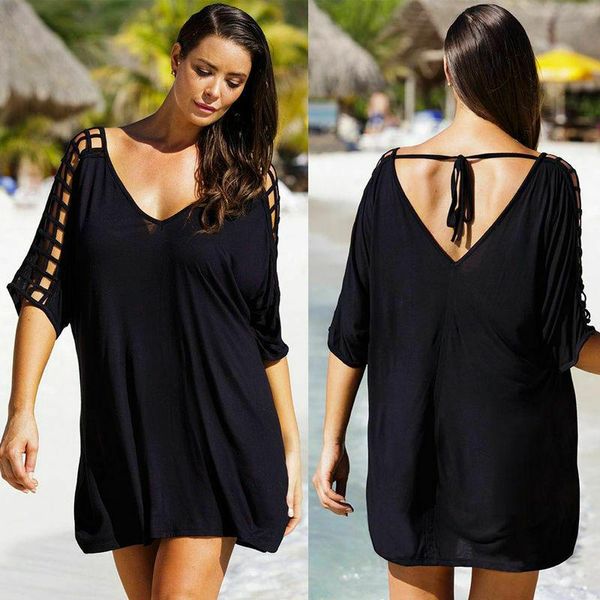 ladies summer blouse big plus size womens beachwear bikini beach wear cover up casual kaftan women's blouses & shirts, White
ladies summer blouse big plus size womens beachwear bikini beach wear cover up casual kaftan women's blouses & shirts, White