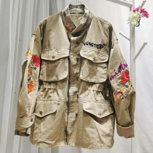 spring and autumn trend tooling wind heavy industry embroidery diamond jacket coat windbreaker bf women's clothing jackets, Black;brown
spring and autumn trend tooling wind heavy industry embroidery diamond jacket coat windbreaker bf women's clothing jackets, Black;brown