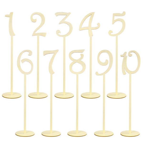 party decoration nuolux 10pcs 1-10 wooden table numbers with holder base seat number cards for wedding or home (wood color)
party decoration nuolux 10pcs 1-10 wooden table numbers with holder base seat number cards for wedding or home (wood color)