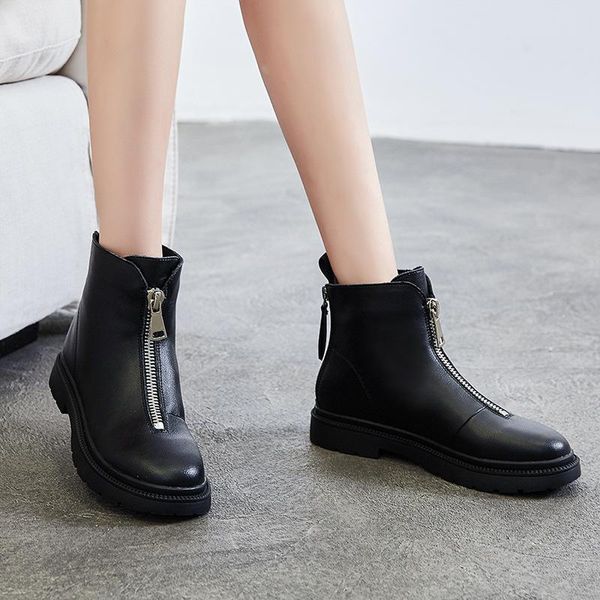 boots inner increase autumn zipper breathable women's and winter double casual british style, Black
boots inner increase autumn zipper breathable women's and winter double casual british style, Black
