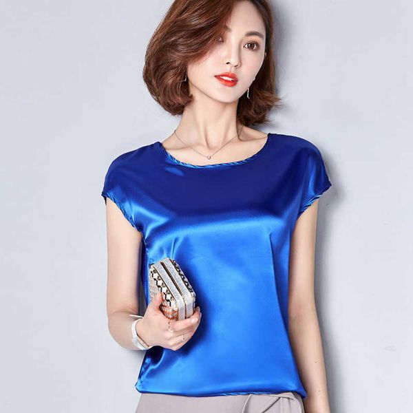 women's blouses & shirts women and bloues summer casual plus size basic satin o-neck elegant short sleeve ol silk blouse femi, White
women's blouses & shirts women and bloues summer casual plus size basic satin o-neck elegant short sleeve ol silk blouse femi, White