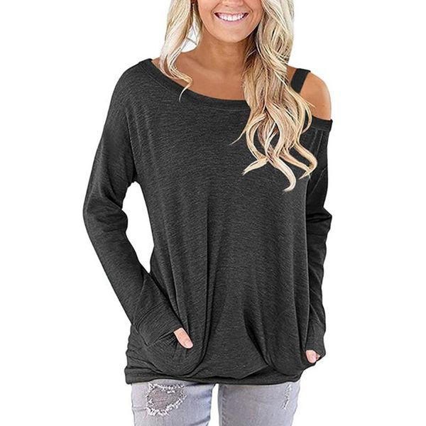 women's blouse shirts sloping shoulder strapless long sleeve pullover pure colors shirt black 2021 fall fashion tunic, White
women's blouse shirts sloping shoulder strapless long sleeve pullover pure colors shirt black 2021 fall fashion tunic, White