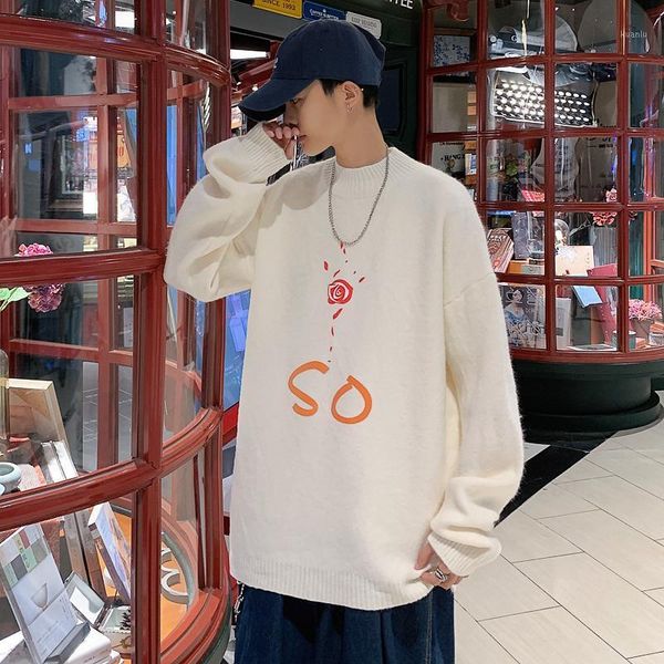 men's sweaters sweater men autumn winter mock neck oversize couple streetwear hip hop 2021 male printed thick warm knittwear, White;black
men's sweaters sweater men autumn winter mock neck oversize couple streetwear hip hop 2021 male printed thick warm knittwear, White;black