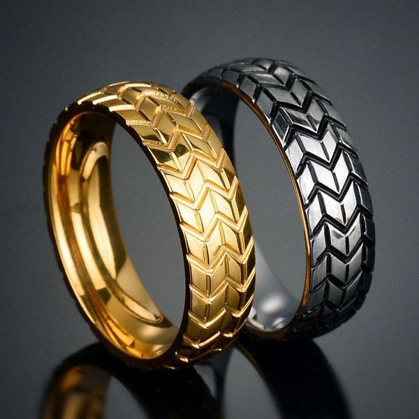 stainless steel motorcycle tire rings for men gold silver color hip hop punk biker ring geometric striped wedding band cluster, Golden;silver
stainless steel motorcycle tire rings for men gold silver color hip hop punk biker ring geometric striped wedding band cluster, Golden;silver