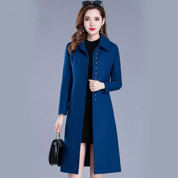 autumn faux woolen coat women plus size korean fashion single-breasted long slim wool jacket casual ladies overcoat tide h1128 women's, Black
autumn faux woolen coat women plus size korean fashion single-breasted long slim wool jacket casual ladies overcoat tide h1128 women's, Black