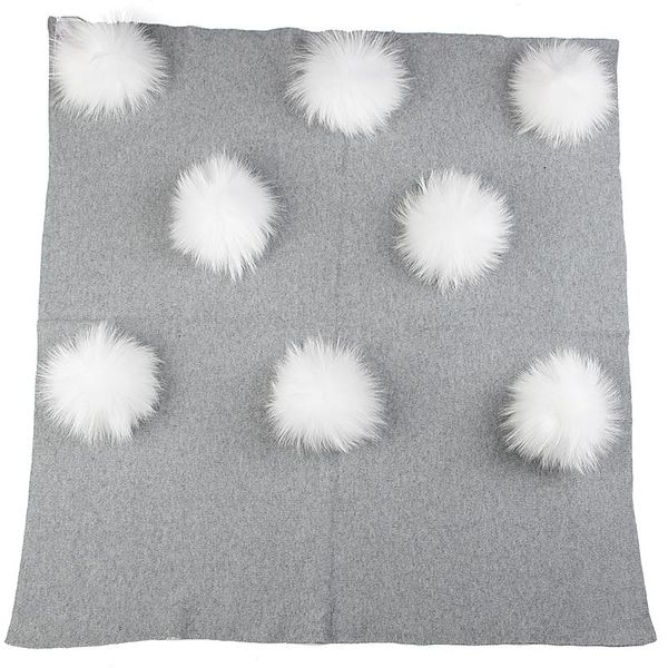 scarves born baby soft warm wool swaddling blanket travel sleeping bedding swaddles wrap birth gift with 13cm real fur pompom, Blue;gray
scarves born baby soft warm wool swaddling blanket travel sleeping bedding swaddles wrap birth gift with 13cm real fur pompom, Blue;gray