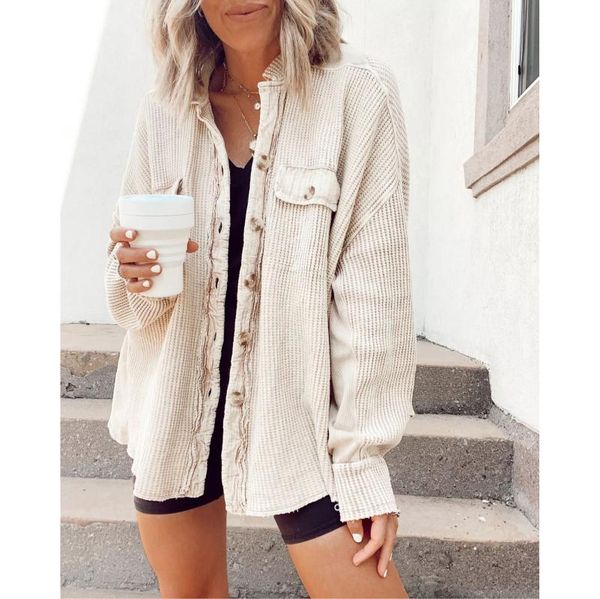 women's jackets autumn women shirt coat waffle strip pit street hipster single-breasted jacket female casual, Black;brown
women's jackets autumn women shirt coat waffle strip pit street hipster single-breasted jacket female casual, Black;brown
