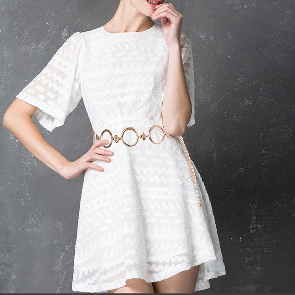 belts fashion women luxury o ring circle metal belt woman all match dress decoration waist chain, Black;brown
belts fashion women luxury o ring circle metal belt woman all match dress decoration waist chain, Black;brown