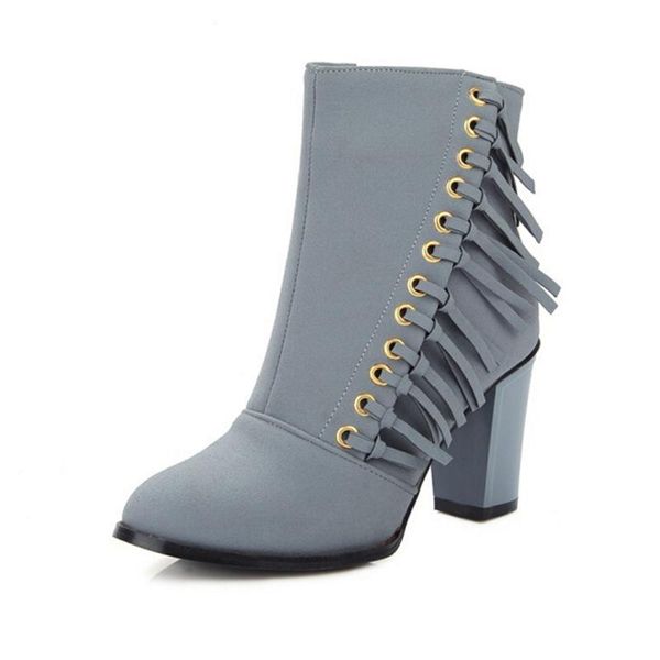 boots nice autumn winter women ankle high heels tassel leather double buckle platform short booties large size z111, Black
boots nice autumn winter women ankle high heels tassel leather double buckle platform short booties large size z111, Black