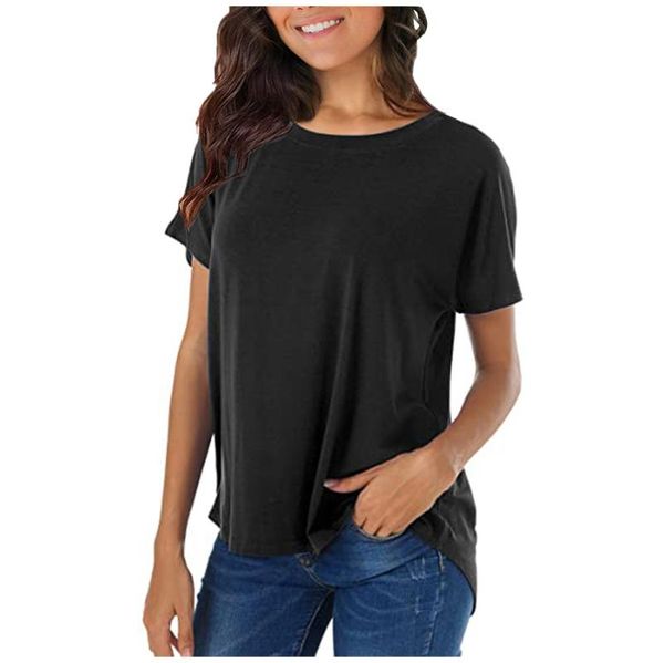 women's t-shirt women summer casual solid color short sleeve o neck plus size basic tee ladies causal pullover t-shirts, White
women's t-shirt women summer casual solid color short sleeve o neck plus size basic tee ladies causal pullover t-shirts, White