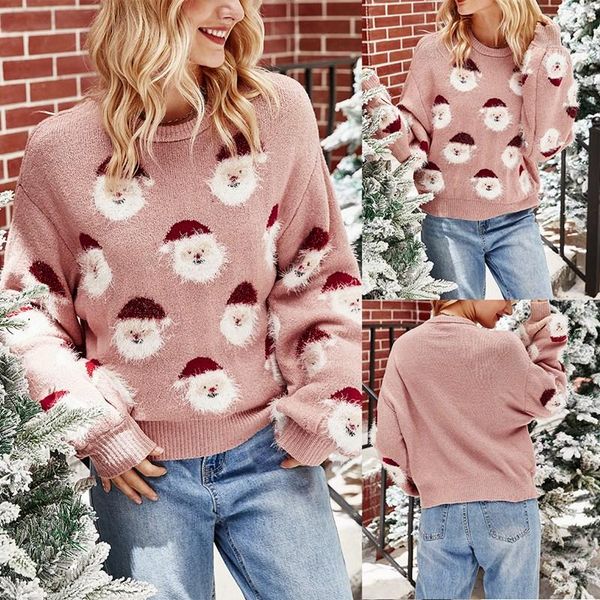 women's sweaters sweater christmas autumn winter clothes santa head classic round neck long sleeve holiday, White;black
women's sweaters sweater christmas autumn winter clothes santa head classic round neck long sleeve holiday, White;black