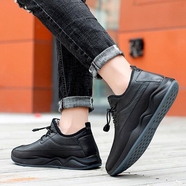 dress shoes fall/winter plus cotton non-slip men's business casual all-match leather wear-resistant shoes#, Black
dress shoes fall/winter plus cotton non-slip men's business casual all-match leather wear-resistant shoes#, Black