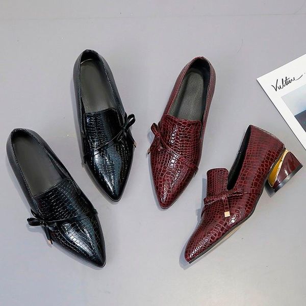 dress shoes 2021 fashion ladies pumps square mid heels pointed toe casual crocodile pattern leather slip on office women, Black
dress shoes 2021 fashion ladies pumps square mid heels pointed toe casual crocodile pattern leather slip on office women, Black