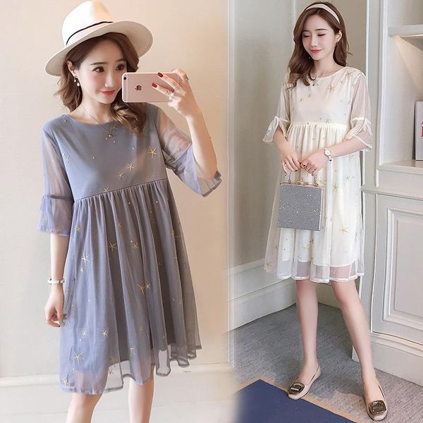 summer women's plus size maternity dresses for po shoot pregnancy clothes, White
summer women's plus size maternity dresses for po shoot pregnancy clothes, White