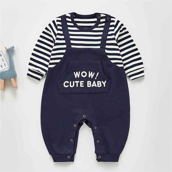 casual baby clothes boys stripes romper spring long sleeve boy fake two piece rompers jumpsuit 210521, Blue
casual baby clothes boys stripes romper spring long sleeve boy fake two piece rompers jumpsuit 210521, Blue
