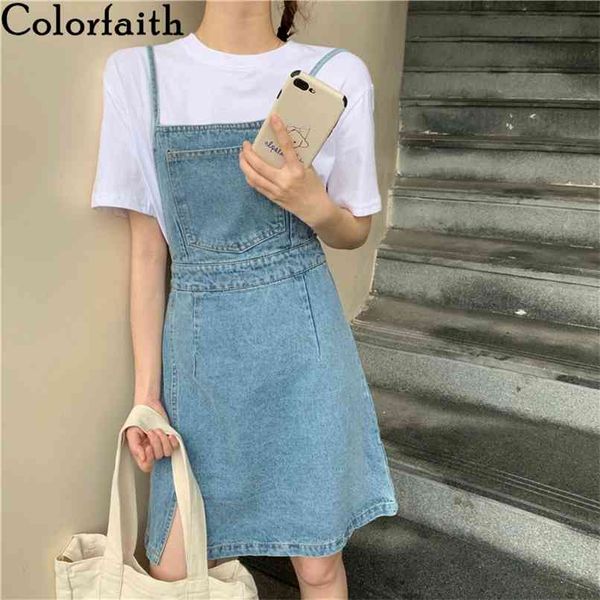 women denim dresses summer high elastic waist casual vintage split sashes strap sweet lady mini dress dr001 210427, White;black
women denim dresses summer high elastic waist casual vintage split sashes strap sweet lady mini dress dr001 210427, White;black