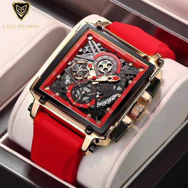 wristwatches lige 2021 square watch men waterproof silicone fashion hollow date quartz clock relogio masculino, Slivery;brown
wristwatches lige 2021 square watch men waterproof silicone fashion hollow date quartz clock relogio masculino, Slivery;brown