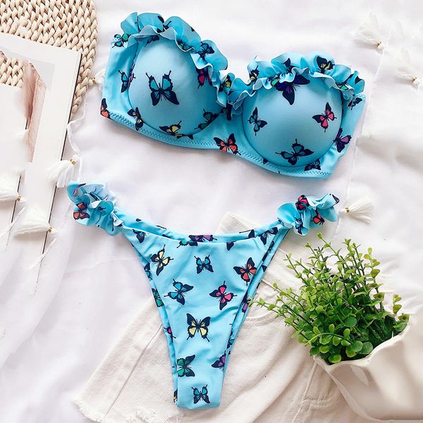 new lace up ruffled bikini 2021 women bandeau swimsuit female swimwear two pieces bikini set bra cup leopard bathing suiting
new lace up ruffled bikini 2021 women bandeau swimsuit female swimwear two pieces bikini set bra cup leopard bathing suiting