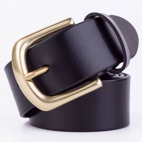 men women solid belt mans genuine leather black khaki color gold needle buckles designers cowhide cowboy belts for mens luxury waistband, Black;brown
men women solid belt mans genuine leather black khaki color gold needle buckles designers cowhide cowboy belts for mens luxury waistband, Black;brown