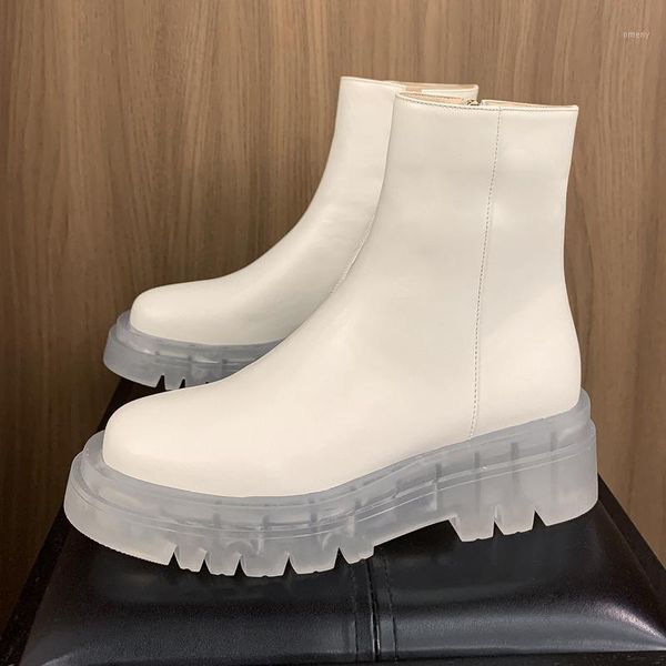 boots jelly bottom women 2021 autumn winter leather side zipper knight versatile casual flat platform lady shoes1, Black
boots jelly bottom women 2021 autumn winter leather side zipper knight versatile casual flat platform lady shoes1, Black