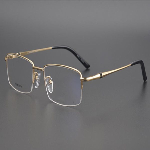 fashion sunglasses frames pure titanium eyeglasses frame men business half rim optical eyewear vintage prescription myopia hyper, Black
fashion sunglasses frames pure titanium eyeglasses frame men business half rim optical eyewear vintage prescription myopia hyper, Black