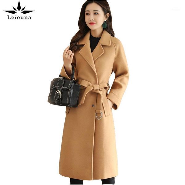 women's wool & blends leiouna slim solid large size long sleeve 2021 fashion women winter woolen coat female temperament cotton jacket, Black
women's wool & blends leiouna slim solid large size long sleeve 2021 fashion women winter woolen coat female temperament cotton jacket, Black